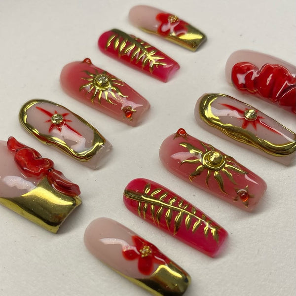 Réalisation nail art Lily